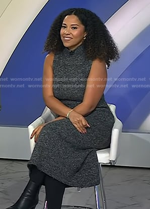 Arianna's grey turtleneck sweater dress on Today