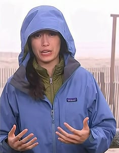 Emilie Ikeda's blue hooded jacket on NBC News Daily