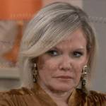 Ava’s black, white, and gold drop earrings on General Hospital