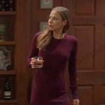 Ava’s burgundy sweater dress on Days of our Lives