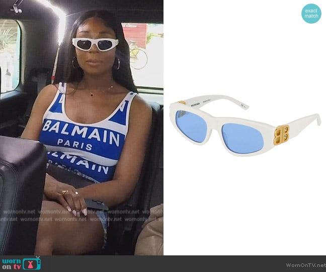 Balenciaga Eyewear Cat-Eye Frame Sunglasses worn by Nneka Ihim on The Real Housewives of Potomac