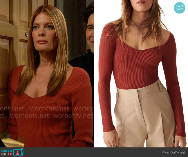 ba&sh Olaf Sweater worn by Phyllis Summers (Michelle Stafford) on The Young and the Restless