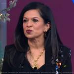 Bela Gandhi’s black embellished blazer on Good Morning America