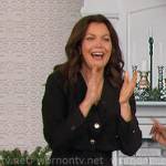 Bellamy Young’s black v-neck romper on The Talk