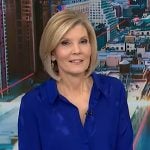 Kate's blue floral button down shirt on NBC News Daily