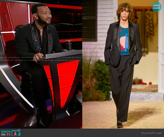 Bode Fall Winter 2023 Collection worn by John Legend on The Voice