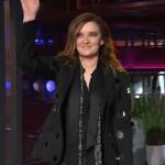 Brandy Clark’s black large sequins blazer on The Kelly Clarkson Show