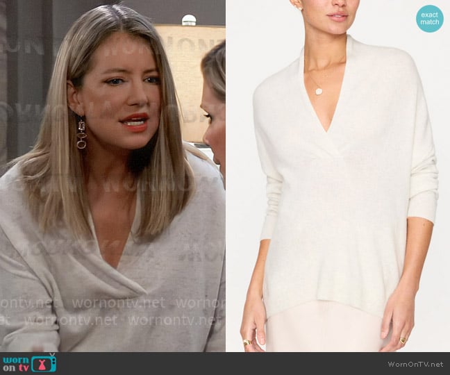 Brochu Walker Siena Wrap Neck Pullover worn by Nina Reeves (Cynthia Watros) on General Hospital