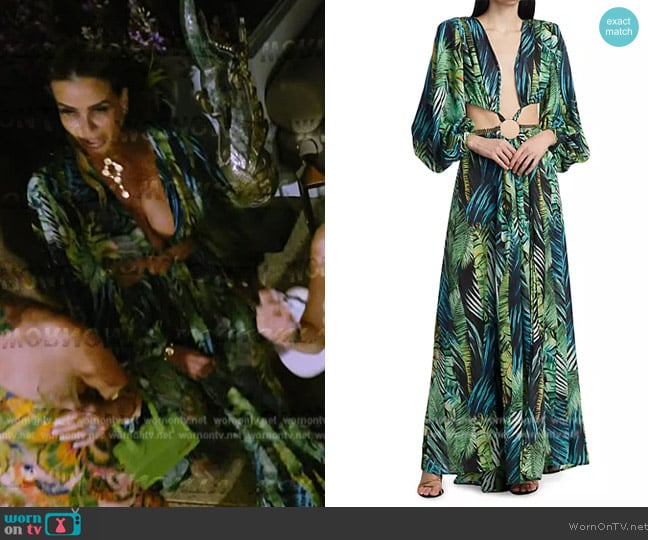 Bronx and Banco Jungle Cut-Out Maxi Dress worn by  on The Real Housewives Ultimate Girls Trip