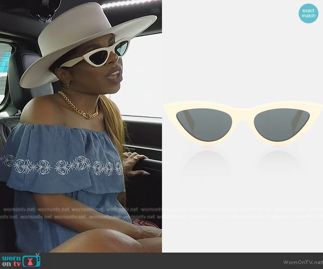 Celine Cat-eye sunglasses worn by Candiace Dillard Bassett on The Real Housewives of Potomac