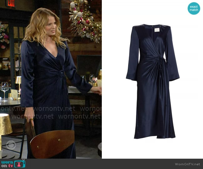 Cinq a Sept Serena Dress worn by Summer Newman (Allison Lanier) on The Young and the Restless