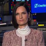 Contessa Brewer’s red tweed jacket on NBC News Daily