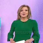 Christine Romans’ green bell sleeve dress on Today