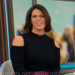 Dana Jacobson’s black cold shoulder sweater on CBS Mornings