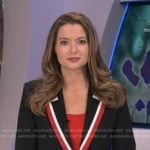 Dani’s black striped lapel blazer on Good Morning America