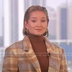 Dasha Burns’s beige plaid wool blazer on NBC News Daily