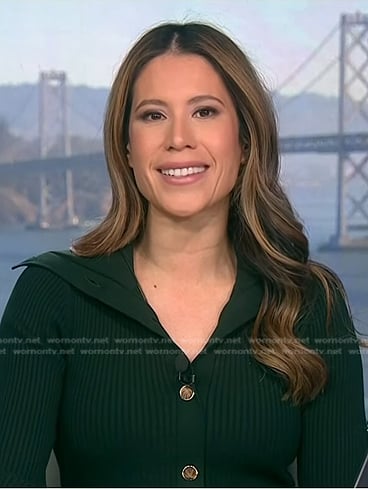 Deirdre’s green ribbed dress on NBC News Daily