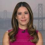 Deirdre’s pink ribbed sleeveless sweater on NBC News Daily