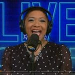 Deja Vu’s black polka dot dress on Live with Kelly and Mark