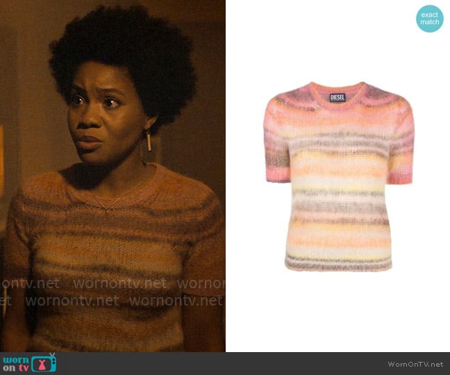 Diesel M-Icaela Sweater worn by Nella Rogers (Sinclair Daniel) on The Other Black Girl