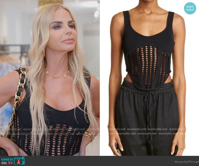 Dion Lee Net Crochet Tank worn by Alexia Echevarria (Alexia Echevarria) on The Real Housewives of Miami