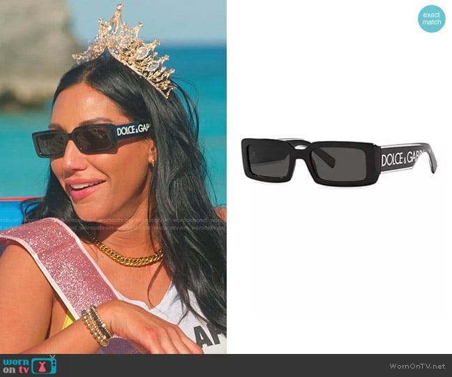 Dolce & Gabbana Rectangular Sunglasses worn by Monica Garcia on The Real Housewives of Salt Lake City