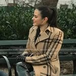 Donna Farizan’s beige plaid coat on Today