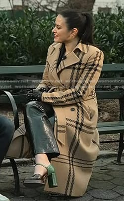 Donna Farizan’s beige plaid coat on Today