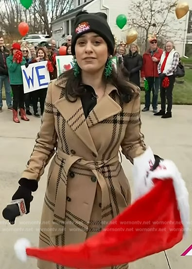 Donna Farizan’s beige plaid coat on Today