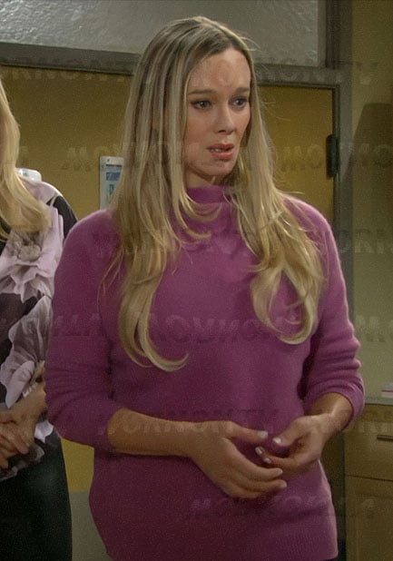 Donna's pink sweater on The Bold and the Beautiful