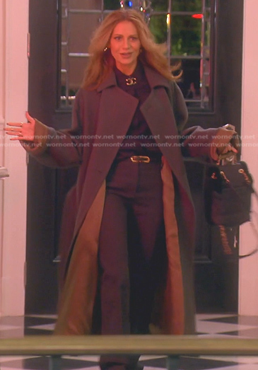 Dorit's grey coat on The Real Housewives of Beverly Hills