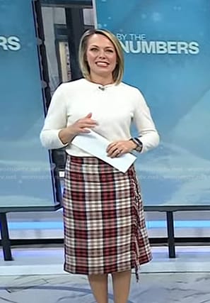 Dylan's plaid fringed skirt on Today