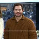 Edgar Ramirez’s brown waffle knit sweater on Today