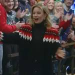 Elizabeth Banks’s black fairisle cardigan on Live with Kelly and Mark