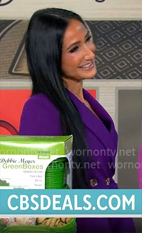 Elizabeth Werner’s purple suit on CBS Mornings