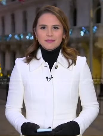 Elizabeth’s white coat on Good Morning America