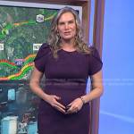 Emily West’s purple suede sheath dress on Today