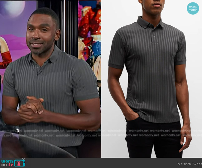 WornOnTV: Justin’s gray ribbed polo on E! News | Justin Sylvester ...