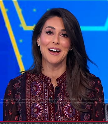 Erielle’s black floral embroidered dress on Good Morning America