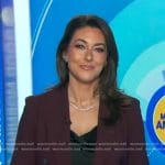 Erielle’s burgundy double breasted blazer on Good Morning America