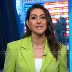 Erielle’s light green blazer on Good Morning America