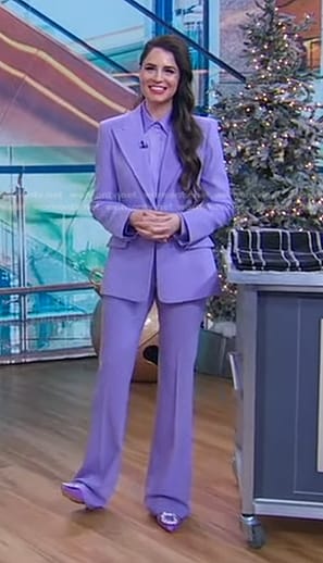 Erica Wark’s lilac blazer and pants on Good Morning America