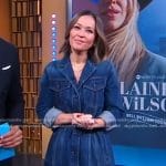 Eva’s denim belted shirtdress on Good Morning America