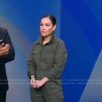 Eva’s army green jumpsuit on Good Morning America