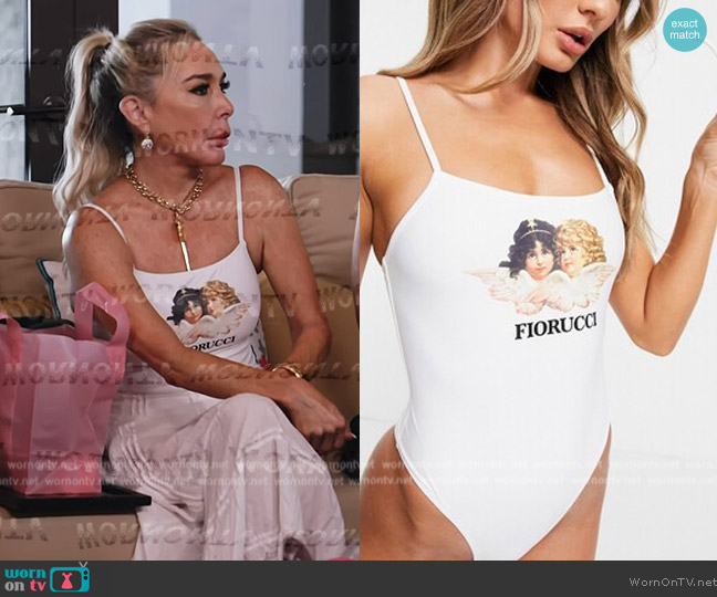 Fiorucci Strappy Cami Swimsuit worn by  on The Real Housewives Ultimate Girls Trip