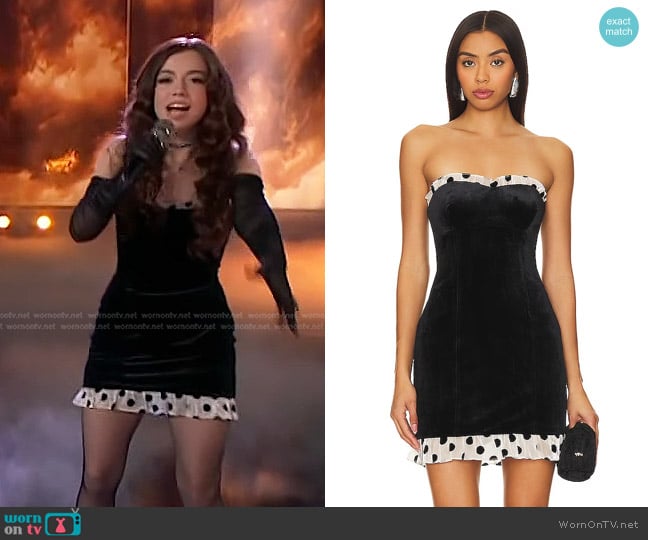 For Love & Lemons Melrose Mini Dress worn by Mara Justine on The Voice