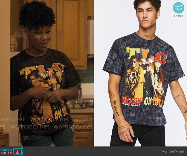 Forever 21 TLC Graphic Tee worn by Malaika (Brittany Adebumola) on The Other Black Girl