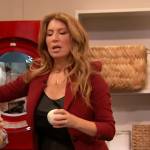 Genevieve Gorder’s red herringbone blazer on The Drew Barrymore Show