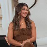 Gia Giudice’s gold metallic dress on E! News