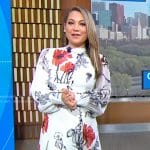 Ginger’s white floral midi dress on Good Morning America